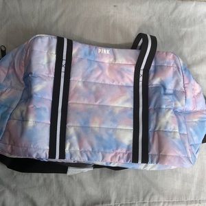 Pink zip up bag
